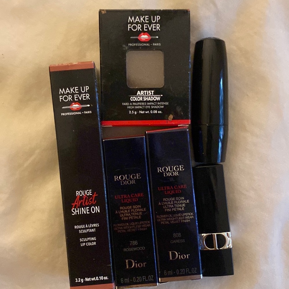 Assorted makeup, lipsticks, never worn, used, or swatched